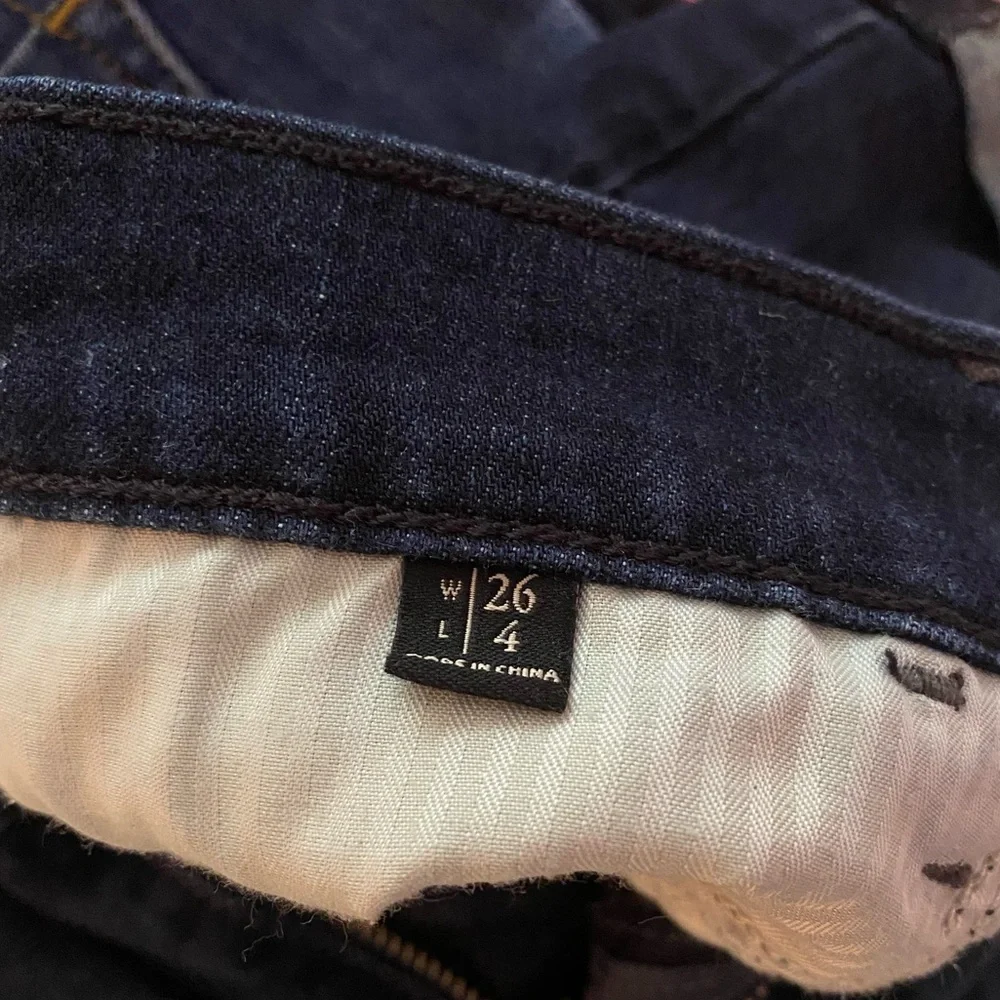 Abercrombie High Rise Midi Denim Short